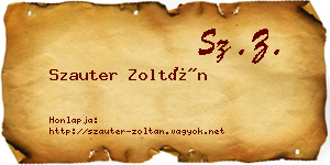 Szauter Zoltán névjegykártya