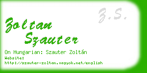 zoltan szauter business card
